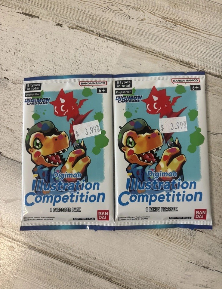(x2) Digimon 2022 Illustration Competition Sealed 8-Card Pack 