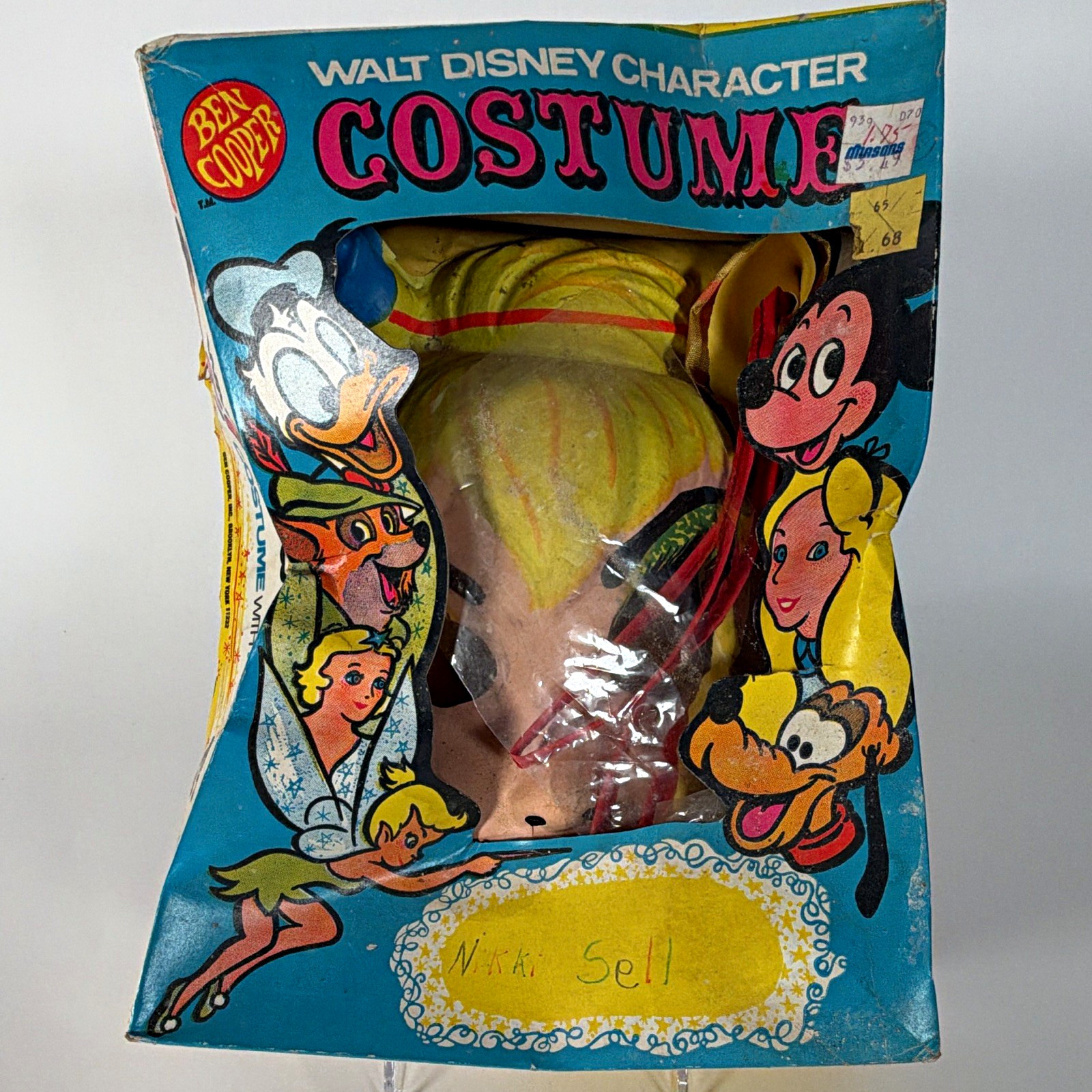 Ben Cooper Vintage Disney Tinker Bell Costume Mask Box Child Medium 8-10