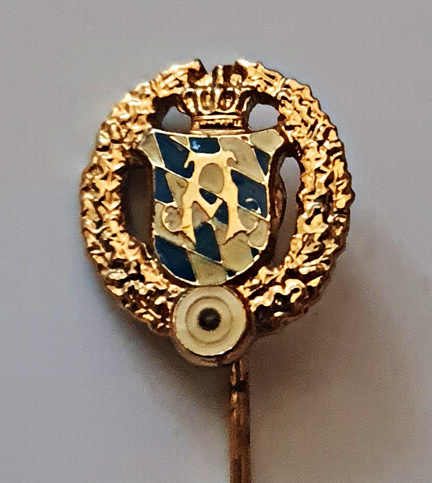 PRINZ ALFONS BAVARIAN SHOOTING BADGE ENAMEL GOLD DIRNDL TRACHTEN OKTOBERFEST PIN