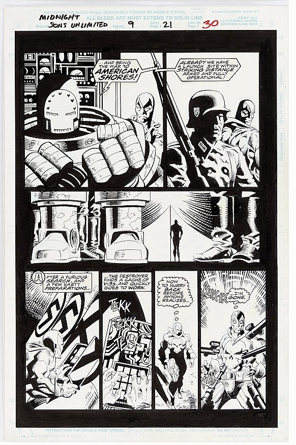 Midnight Sons Unlimited #9 Page 21 James Fry  Original Comic art Marvel 1995