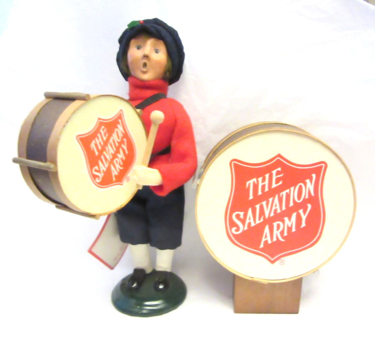 VTG Byers Choice The Salvation Army Caroler 1992 Drummer Man w/ Drum &Tag