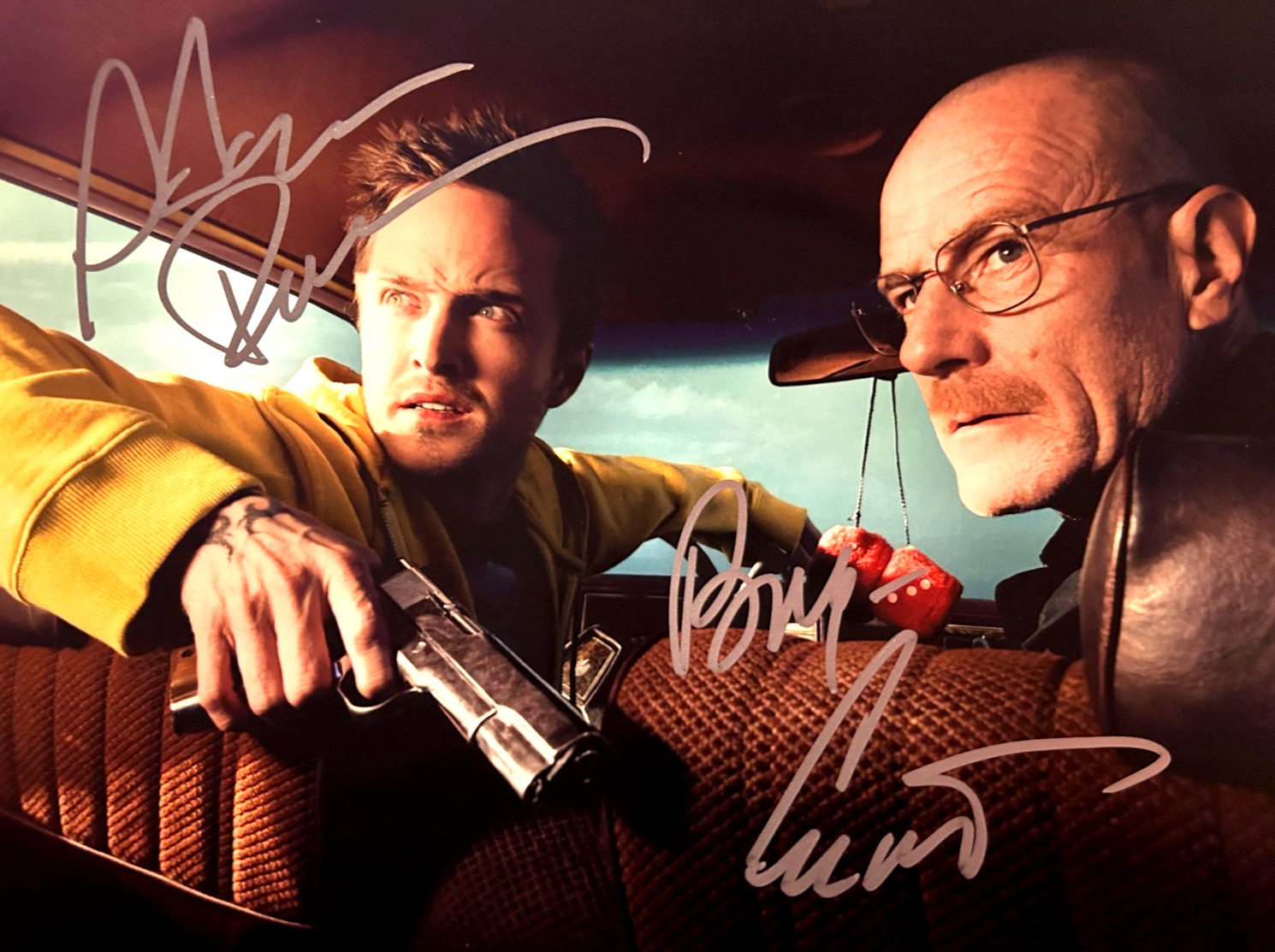 BREAKING BAD Cast Signed (Cranston & Paul) Authentic Original Autographs w/COA