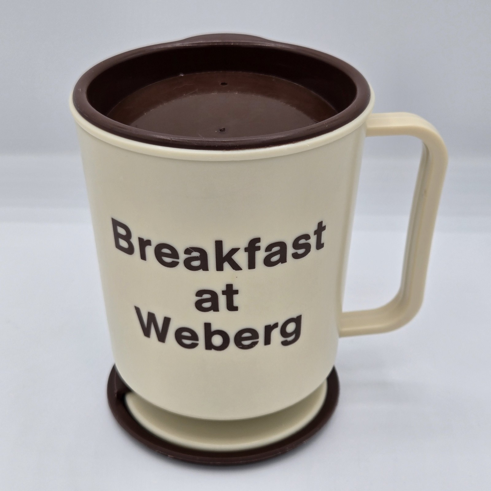 Breakfast At Weberg Plastic Coffee/Tea Trucker Mug