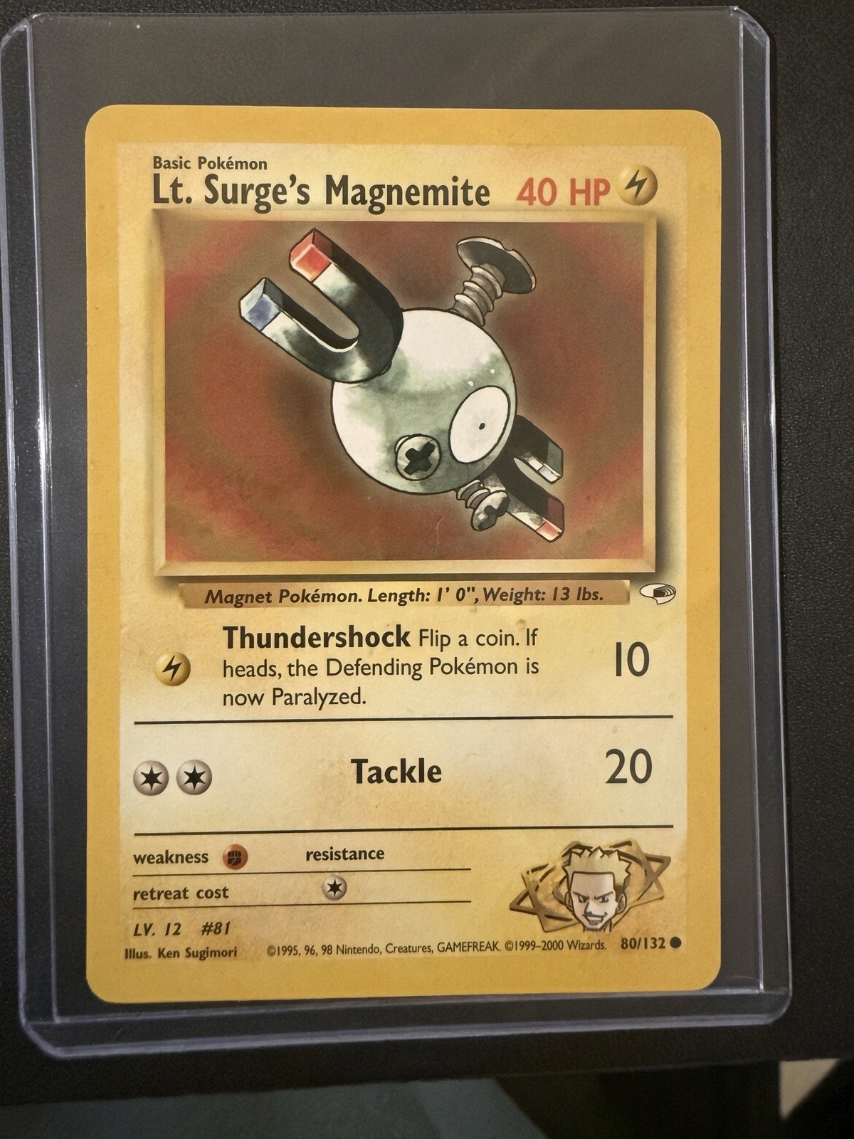 Pokemon Card Lt. Surges Magnemite Major Bobs Magnetilo 80/132 Team Rocket EN