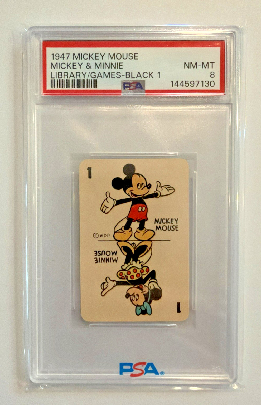 1947 Mickey Mouse & Minnie Library Games Black #1 PSA 8 NM-MT Disney