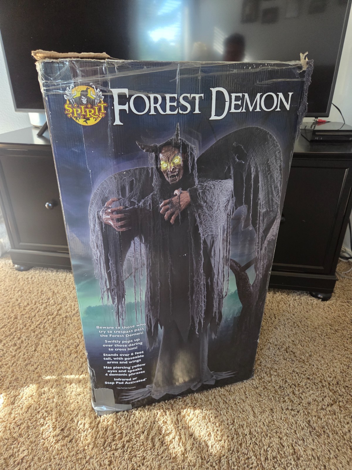 Spirit Halloween Forest Demon Retired Halloween Animatronic Prop W/box