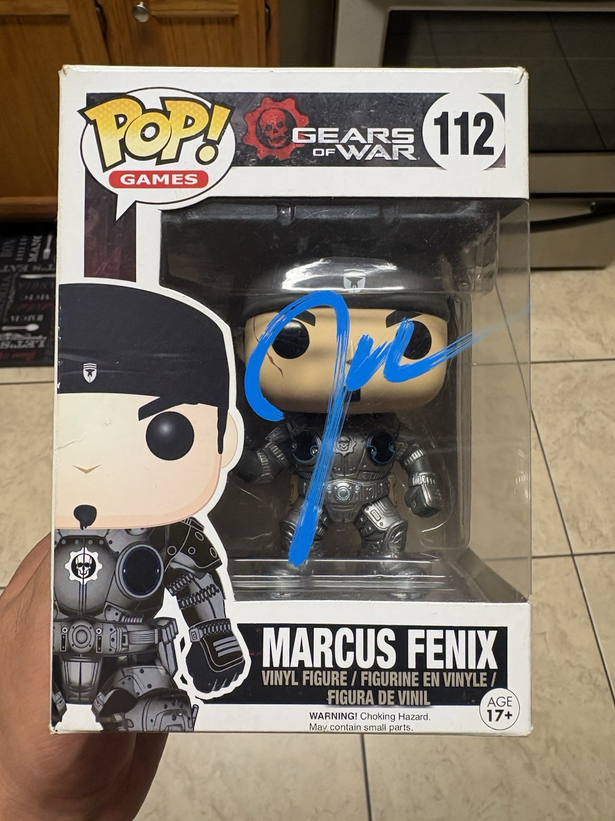 John DiMaggio Signed Marcus Fenix Funko Pop Game Autograph Gears of War