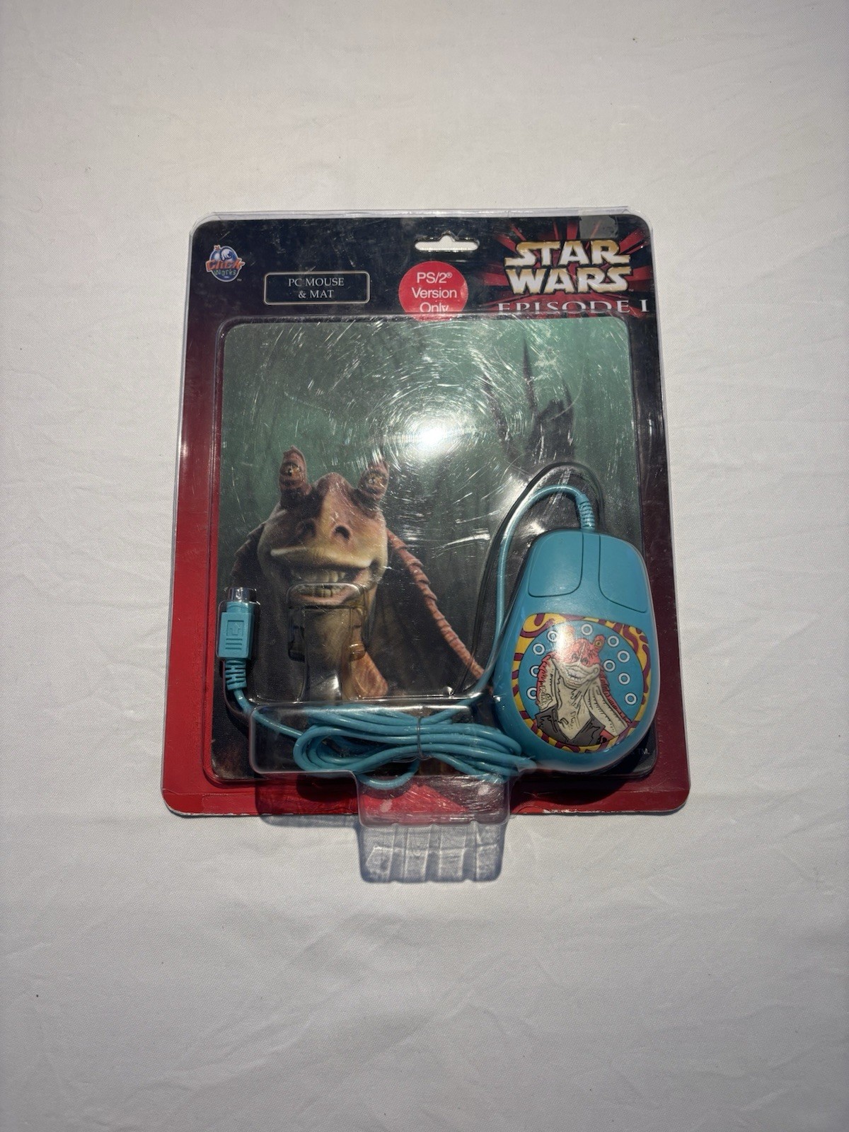 *RARE* Vintage 1999 Star Wars Episode 1 Jar Jar Binks PC Mouse & Mat Set *MOSC*