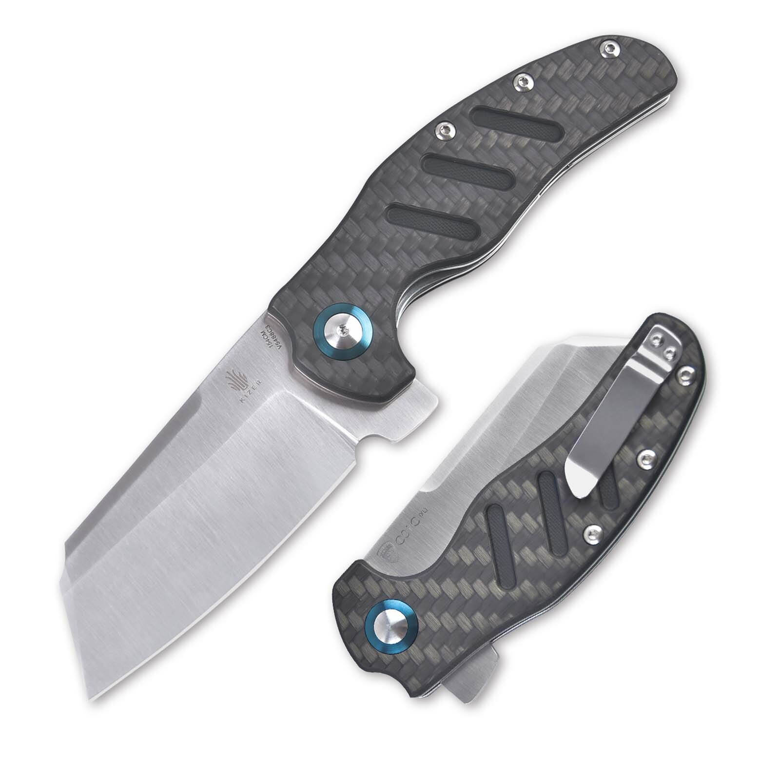 Kizer Vanguard C01c(XL) Sheepdog Carbon Fiber Handle Sheepsfoot V5488C3
