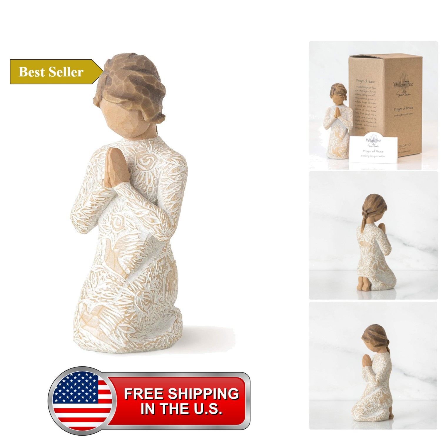 Prayer of Peace, Sculpted Hand-Painted Figure