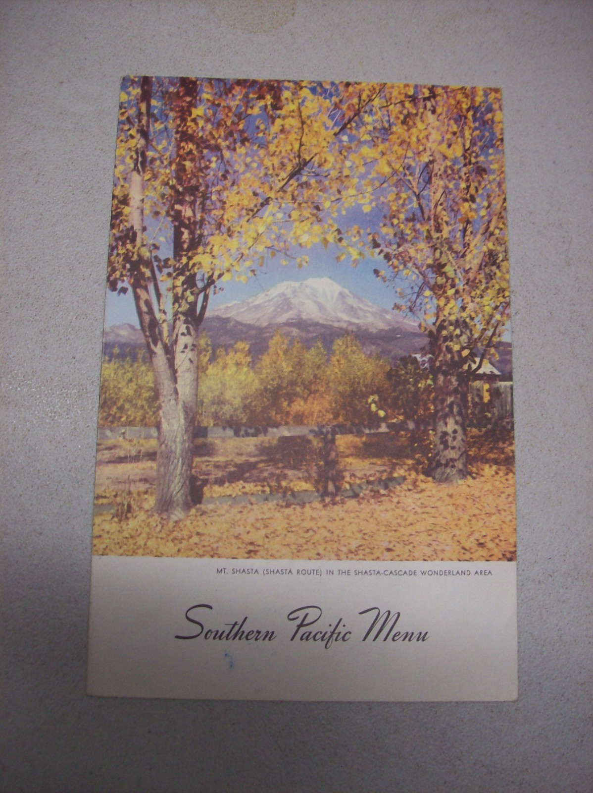 Southern Pacific Railroad Dining Car Menu Breakfast 1947