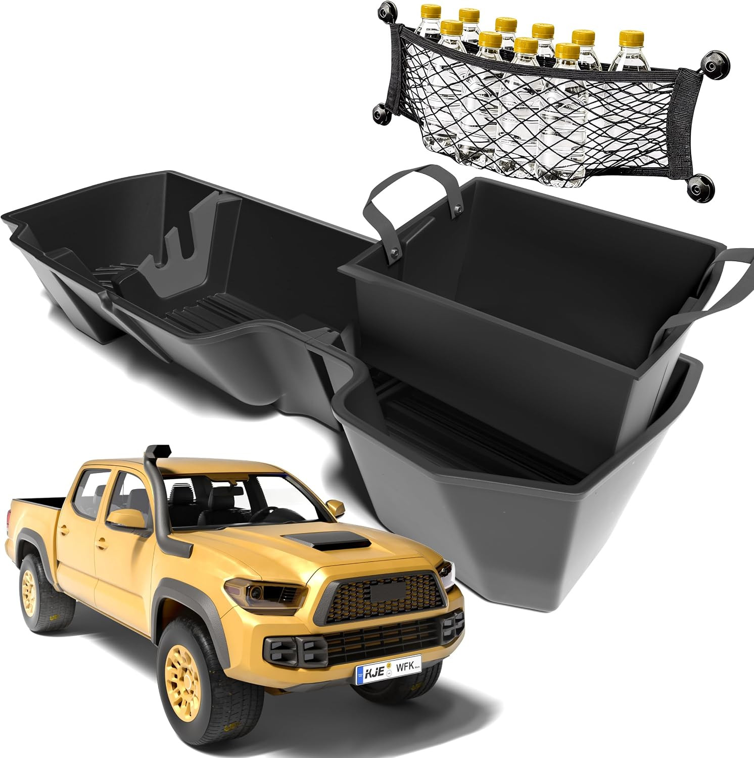 under Seat Storage Box with Mesh Pocket & Inner Bin, Compatible with 2019-2025 C
