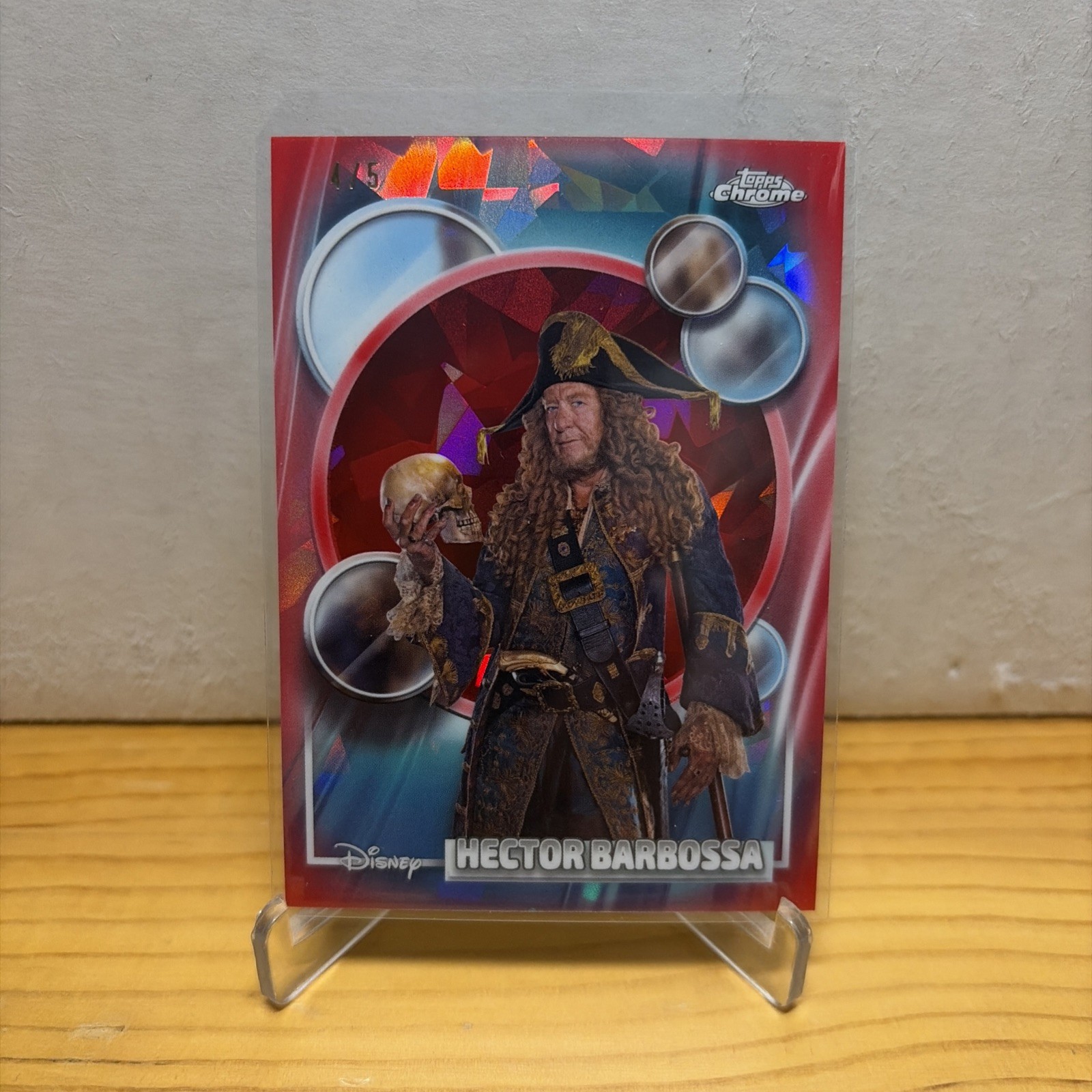 2026 Topps Chrome Disney Pirates of the Caribbean Hector Barbossa #16 Red /5