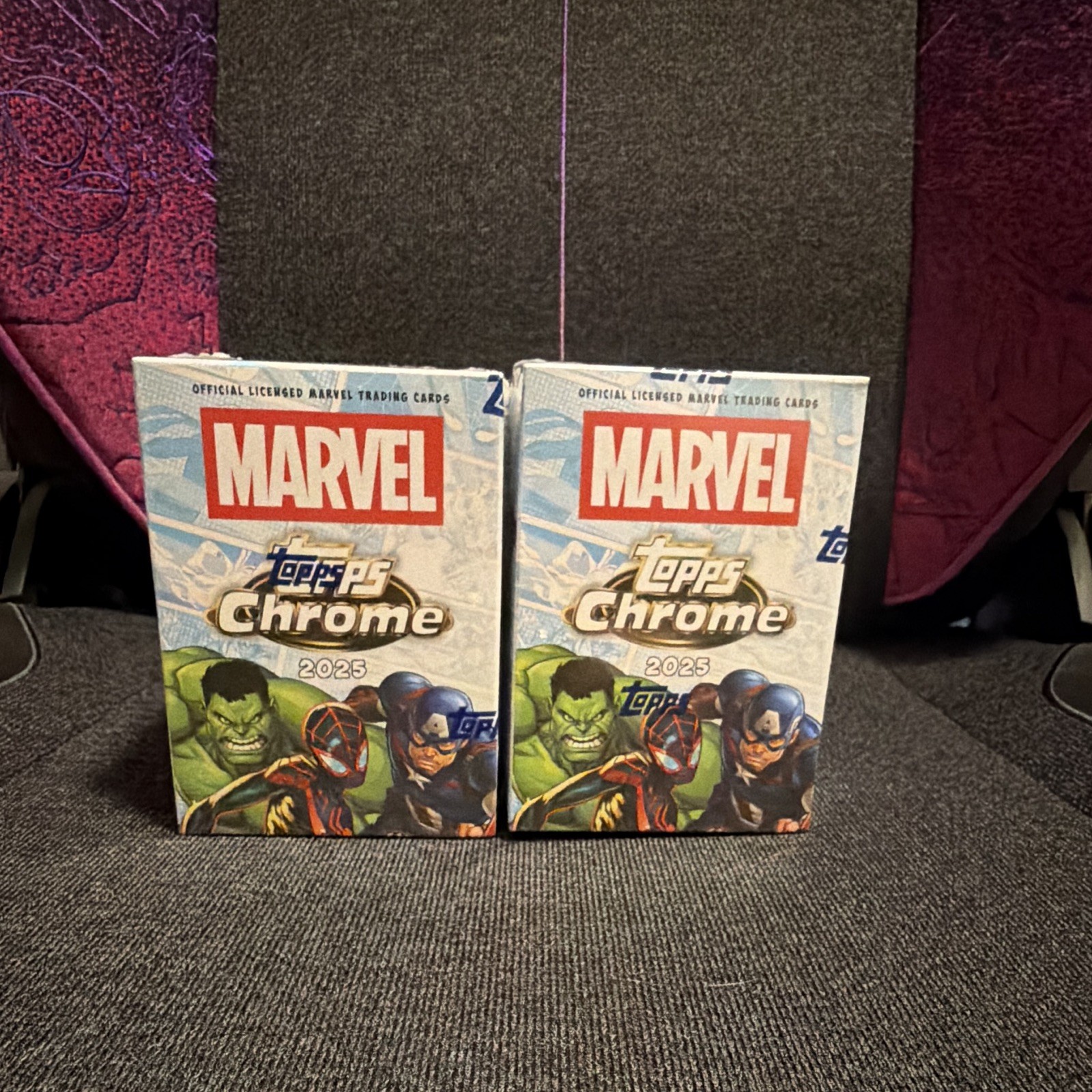 2025 Topps Chrome Marvel Trading Card Boxes Lot of 2 Sealed Parallel Insert