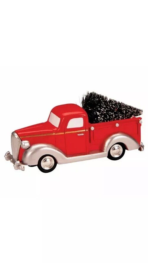 Lemax LITTLE RED TRUCK With TREE Holiday Village Accessory-Train Accent
