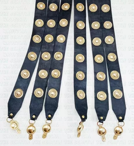 Roman Leather Apron Belt Heavy Brass Fittings - Cingulum Wearable Costume Armor
