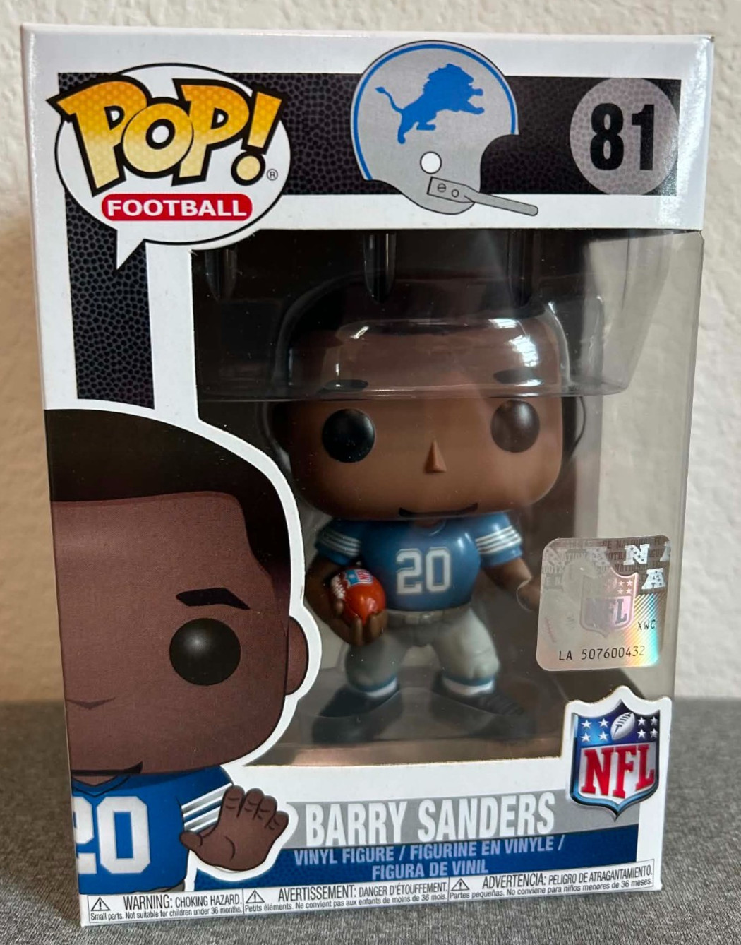 Funko Pop Football Barry Sanders #81 Detroit Lions NFL Legends Vaulted