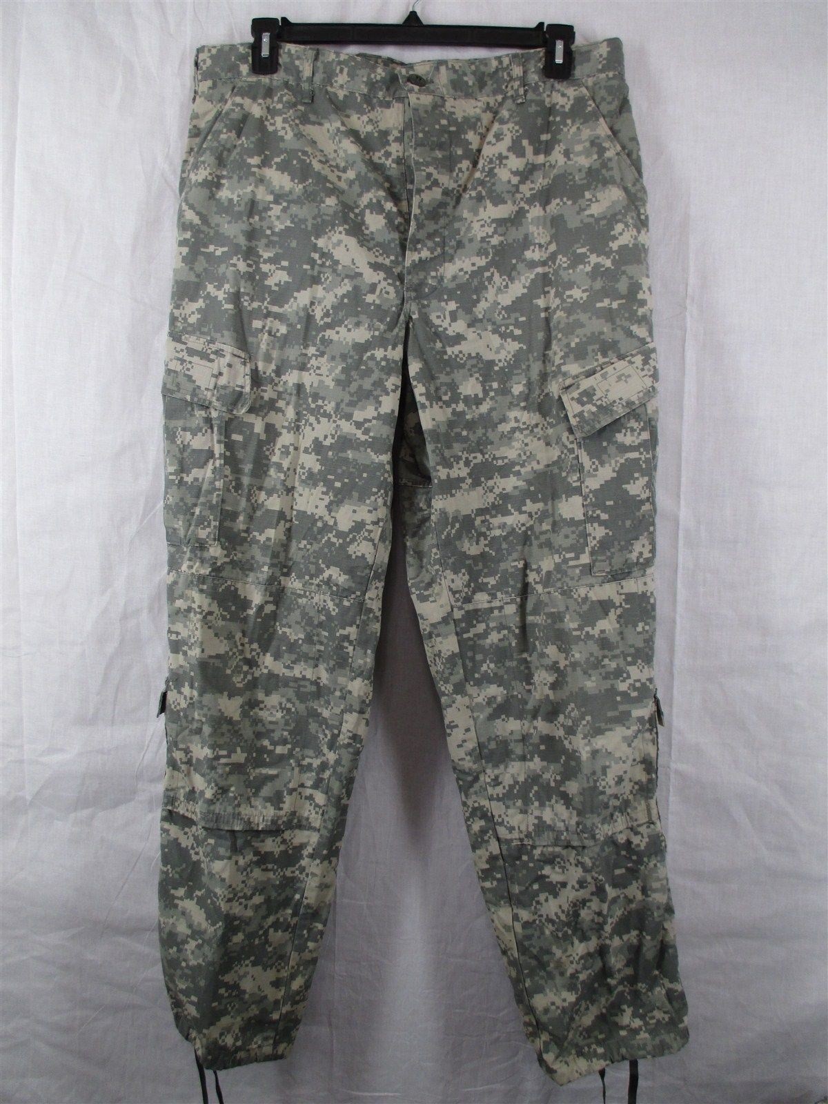 ACU Pants/Trousers Large Long USGI Digital Camo Cotton/Nylon Ripstop Army Combat