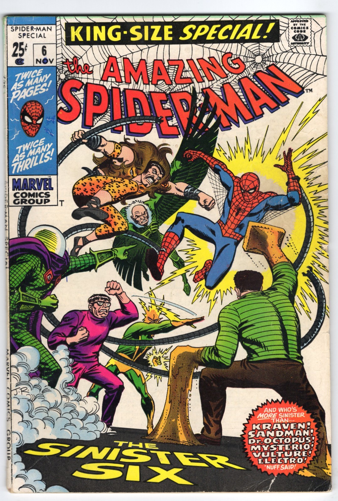 Amazing Spider-Man Annual 6 1969 Marvel Comics VG 4.0 Reprints 1st Sinister Six