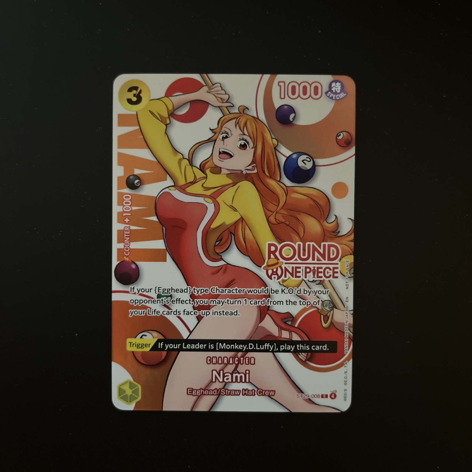 One Piece Nami ROUND1 Promo pack ST29-008 Promotion Card English