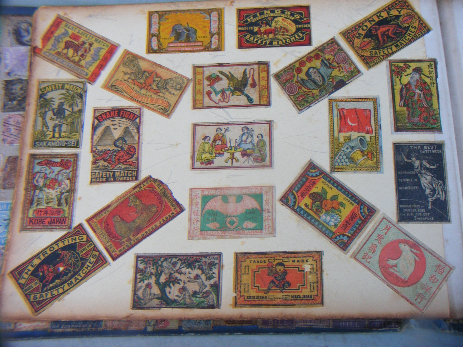 ANTIQUE CHINESE MATCHBOX COVERS COLLECTION