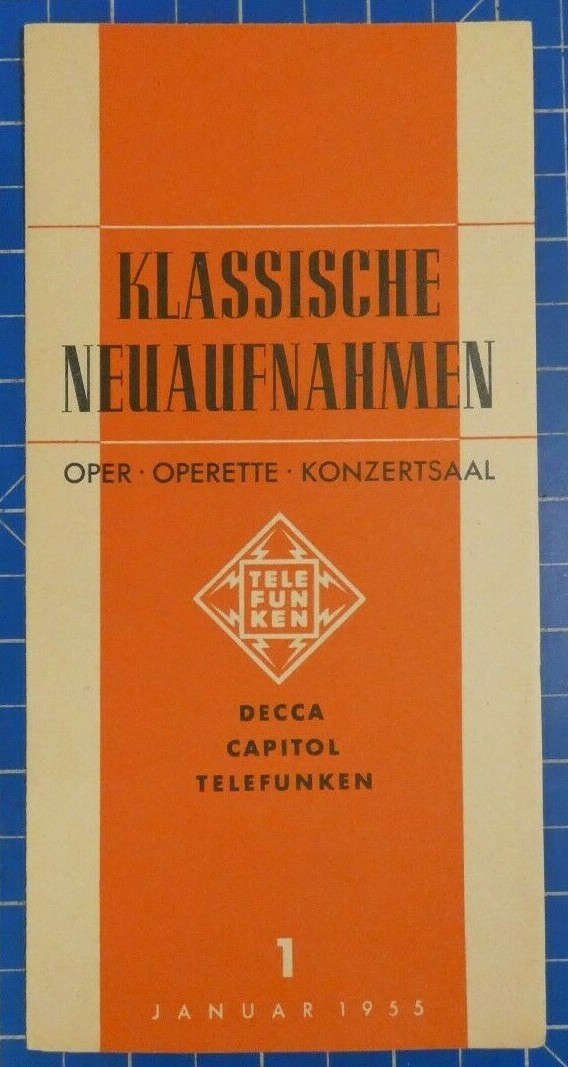 Telefunken Decca Capitol Classic New Recordings 1 January 1955 Leporello H1407