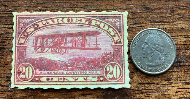 US Parcel Post Stamp STICKER Retro Vintage Style Air Sea World Travel Postcard