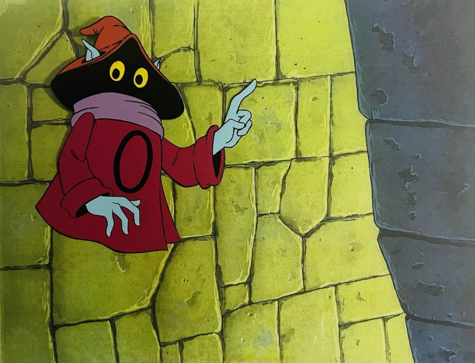 He-Man Masters of the Universe Animation Production Cel - Orko & Copy BG