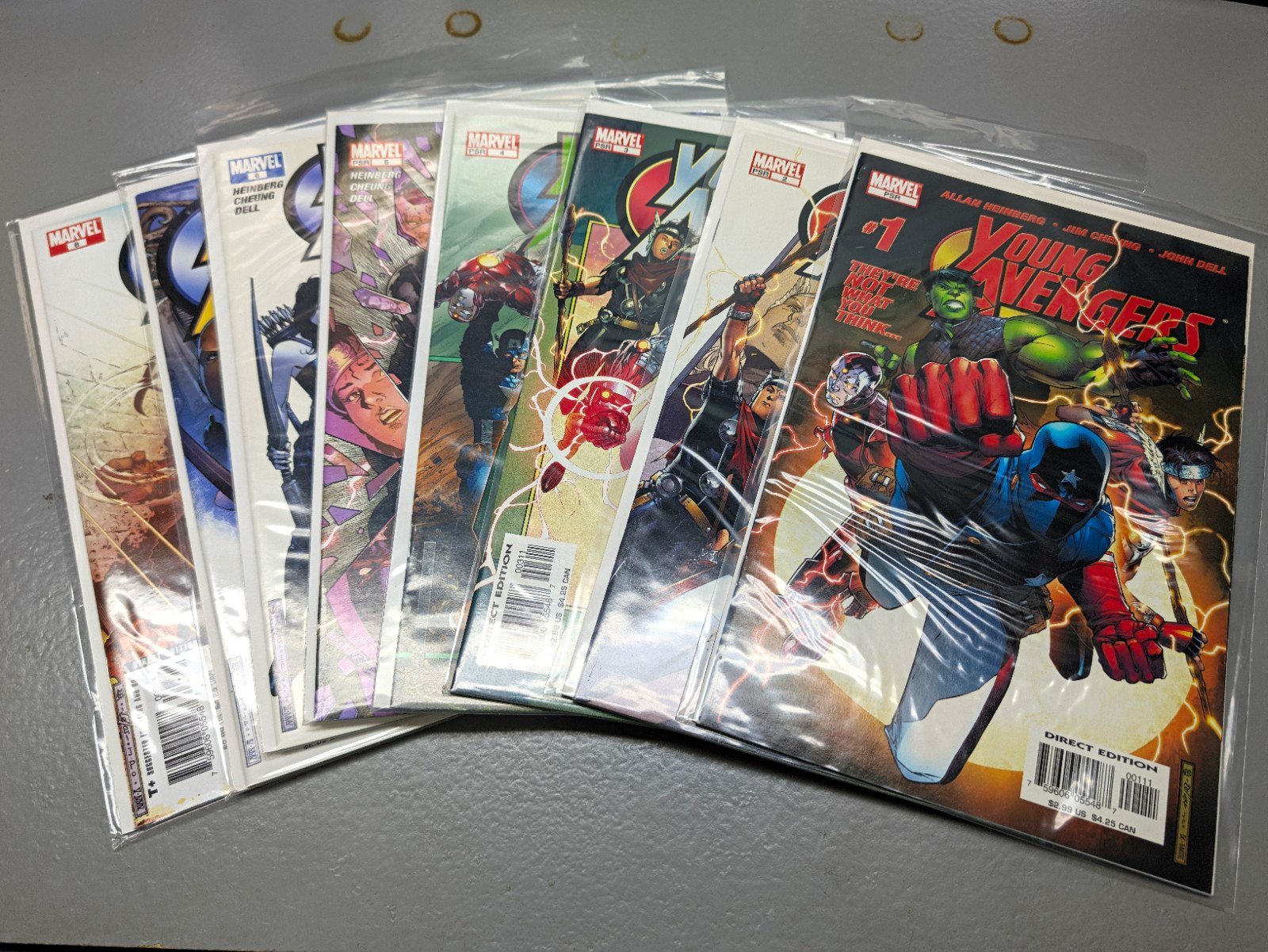 Young Avengers #1,2,3,4,5,6,7,8 2005 Marvel Cheung Lot all 9.2+NM Hi-Res Pics 
