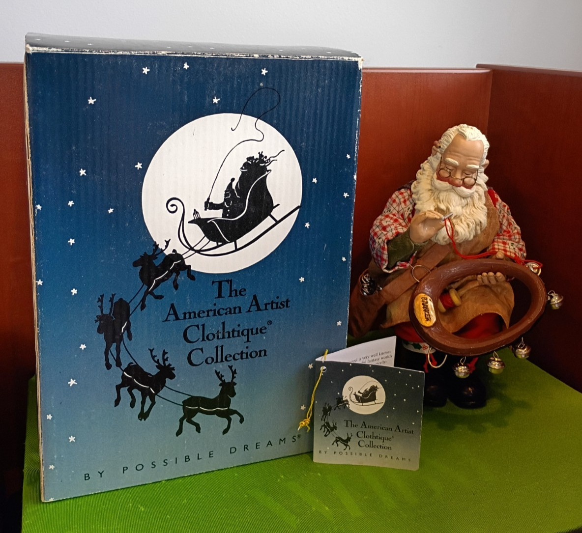 Vintage Clothique Santa Claus By Possible Dreams Ltd. “Last Minute Prep” Prancer