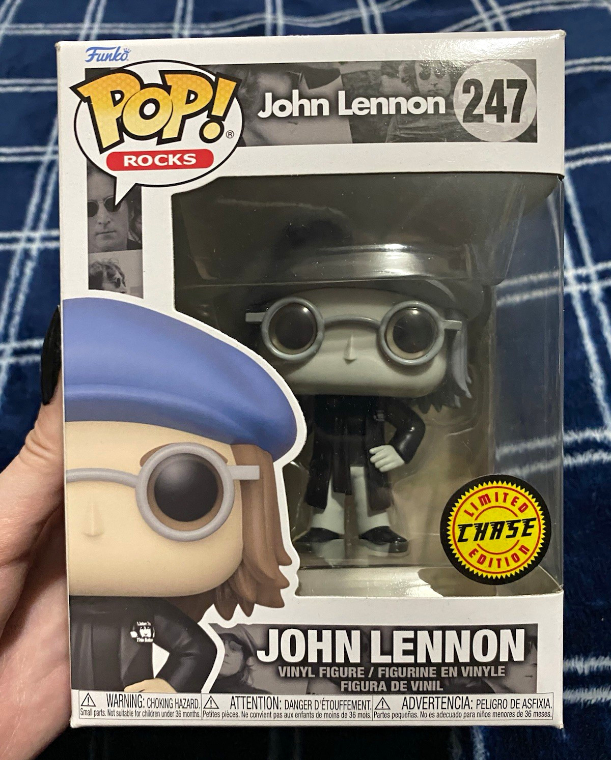 Rare Funko Pop Rocks John Lennon #247 Chase Pop Vinyl Figure Music Theme