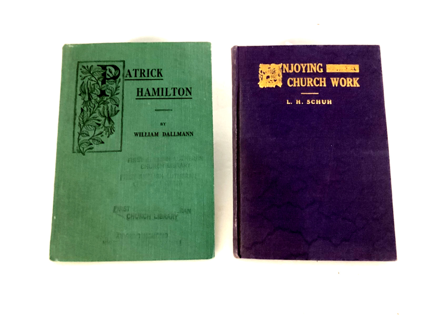 ENJOYING CHURCH WORK & PATRICK HAMILTON THE FIRST LUTHERAN PREACHER LOT OF 2 