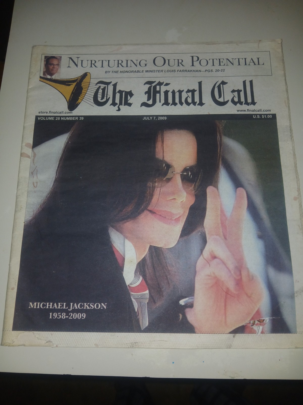 The Final Call Newspaper July 2009 Michael Jackson 1958-2009 Cover