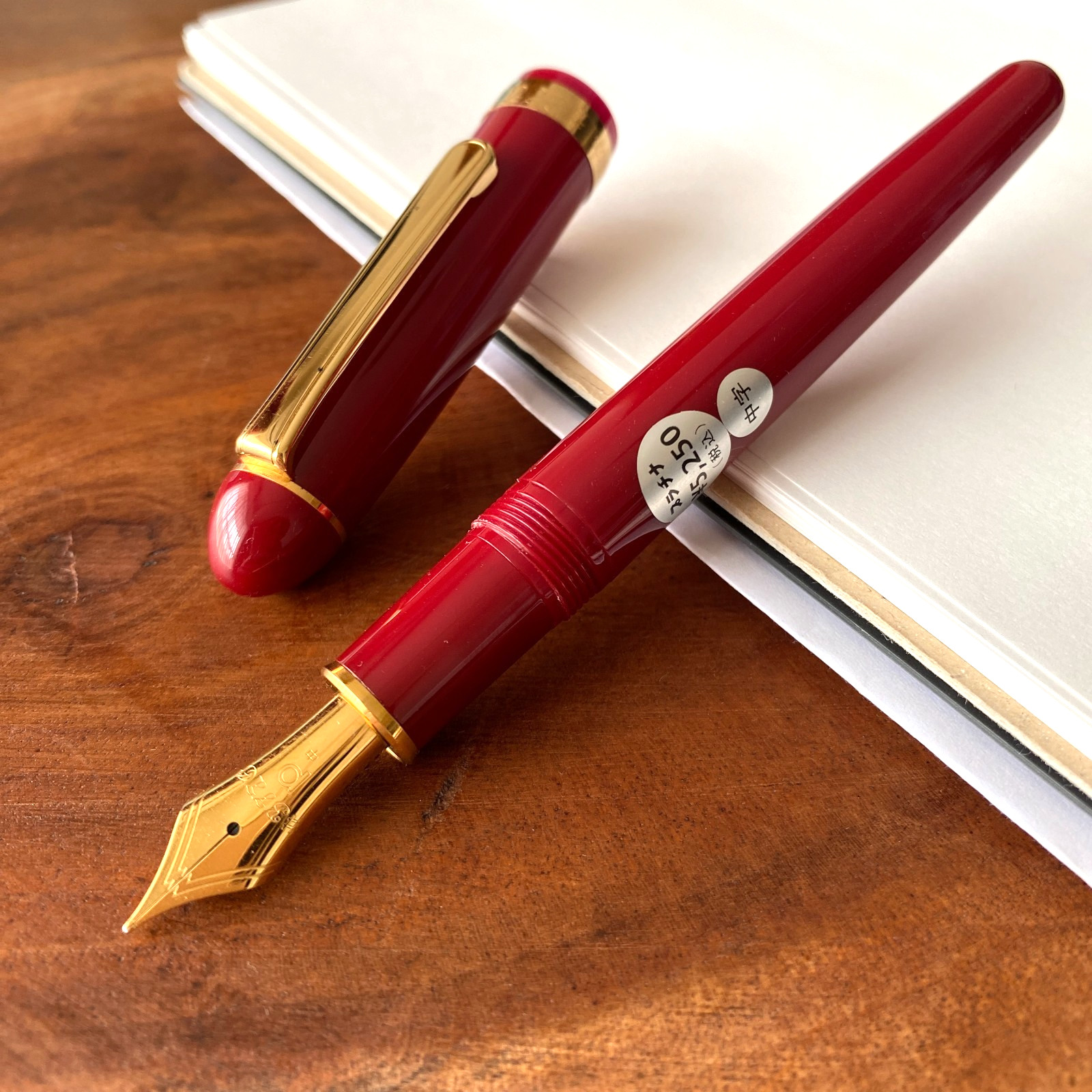Platinum #3776 Balance PTB-5000B Red Fountain Pen M Nib Vintage NOS