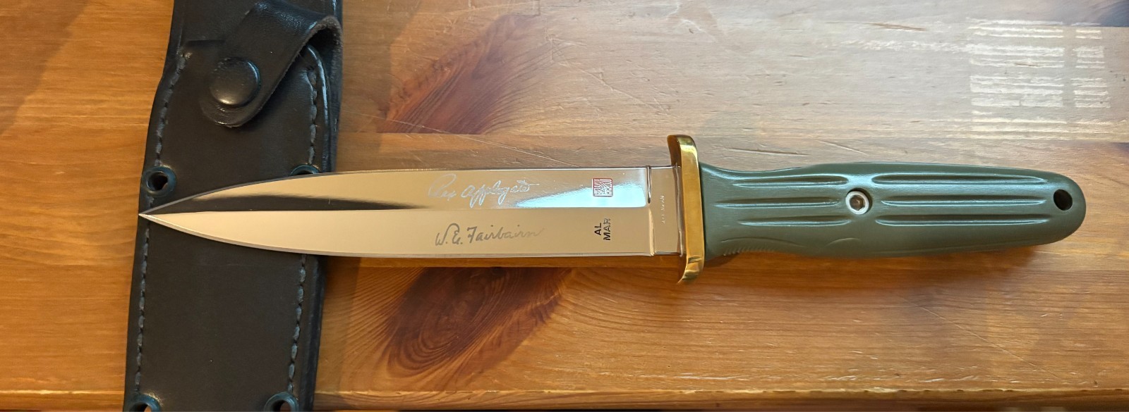 Vintage Al Mar - ODG Scales - Sheath - Applegate/Fairbairn Signature, Ultra Rare