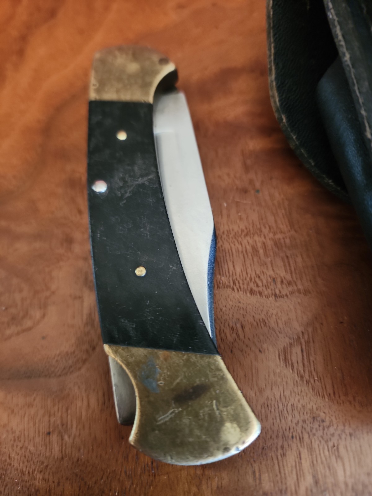 Vtg 70's Buck 112 Ranger Folding Pocket Knife W/Sheath USA EUC