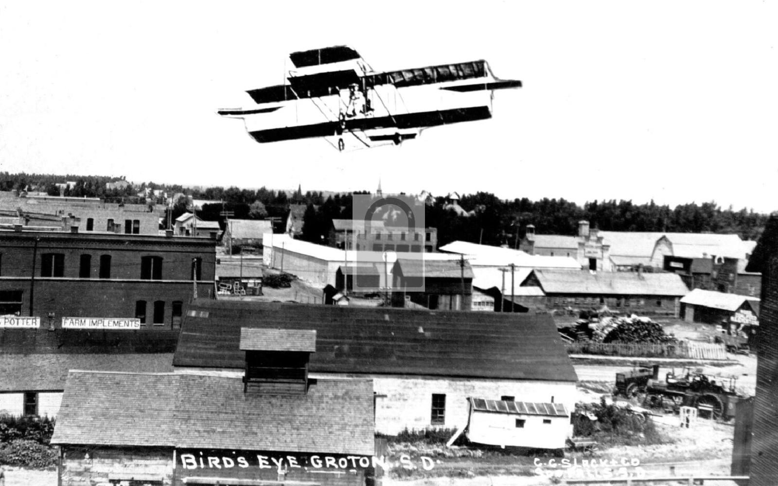 Birds Eye View Airplane Groton South Dakota SD - 11x17 Reprint