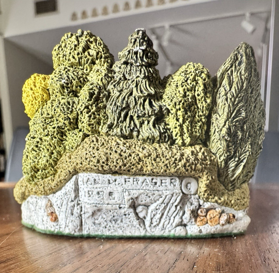 Fraser Creations Rock Cliff Handmade Scotland Hand Painted Signed House Figurine