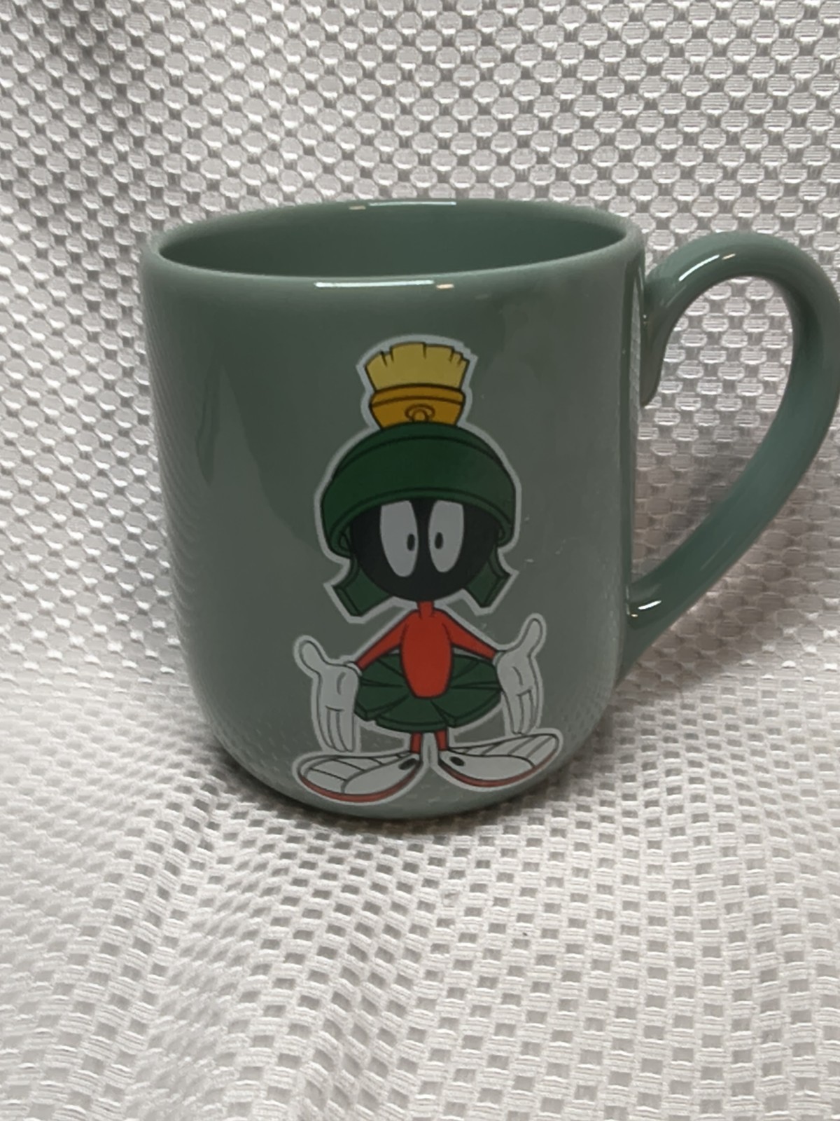 Vintage 1996 Marvin The Martian Green Ceramic Mug Warner Bros Studio Store 90s