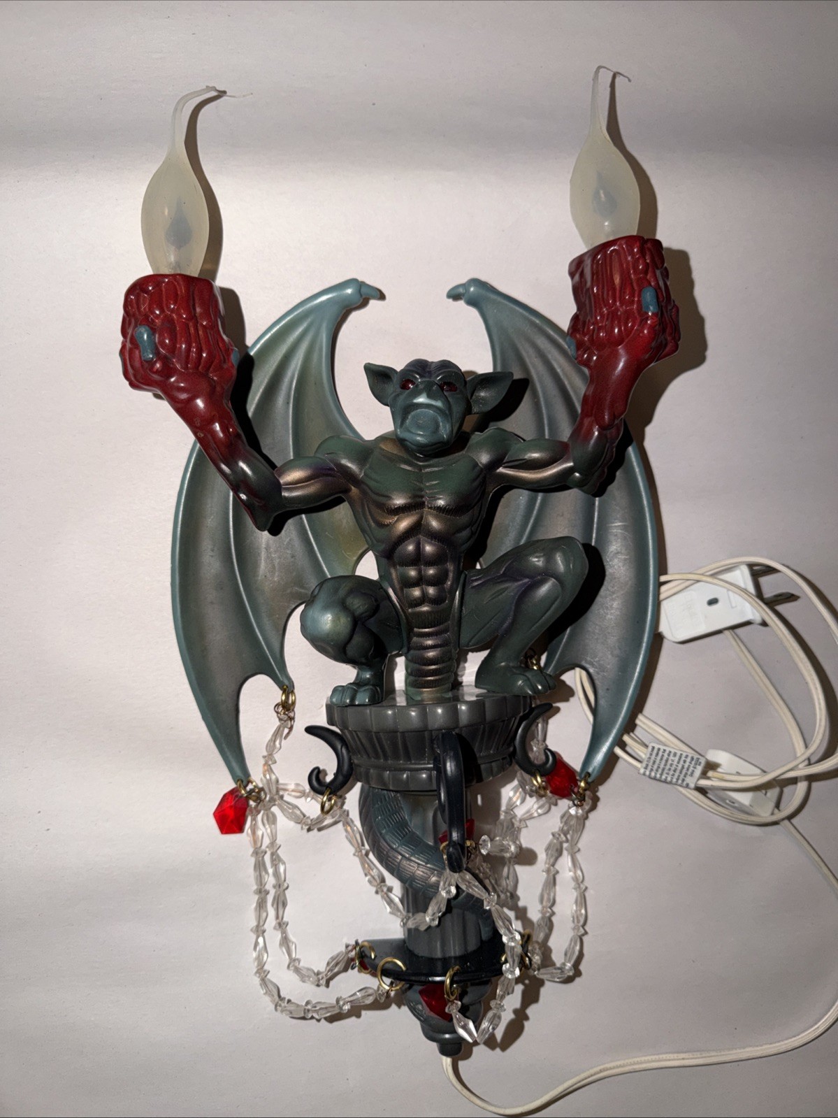 VINTAGE 1996 Trendmasters HallowScream Flickering Gargoyle Light Sconce W Bulbs