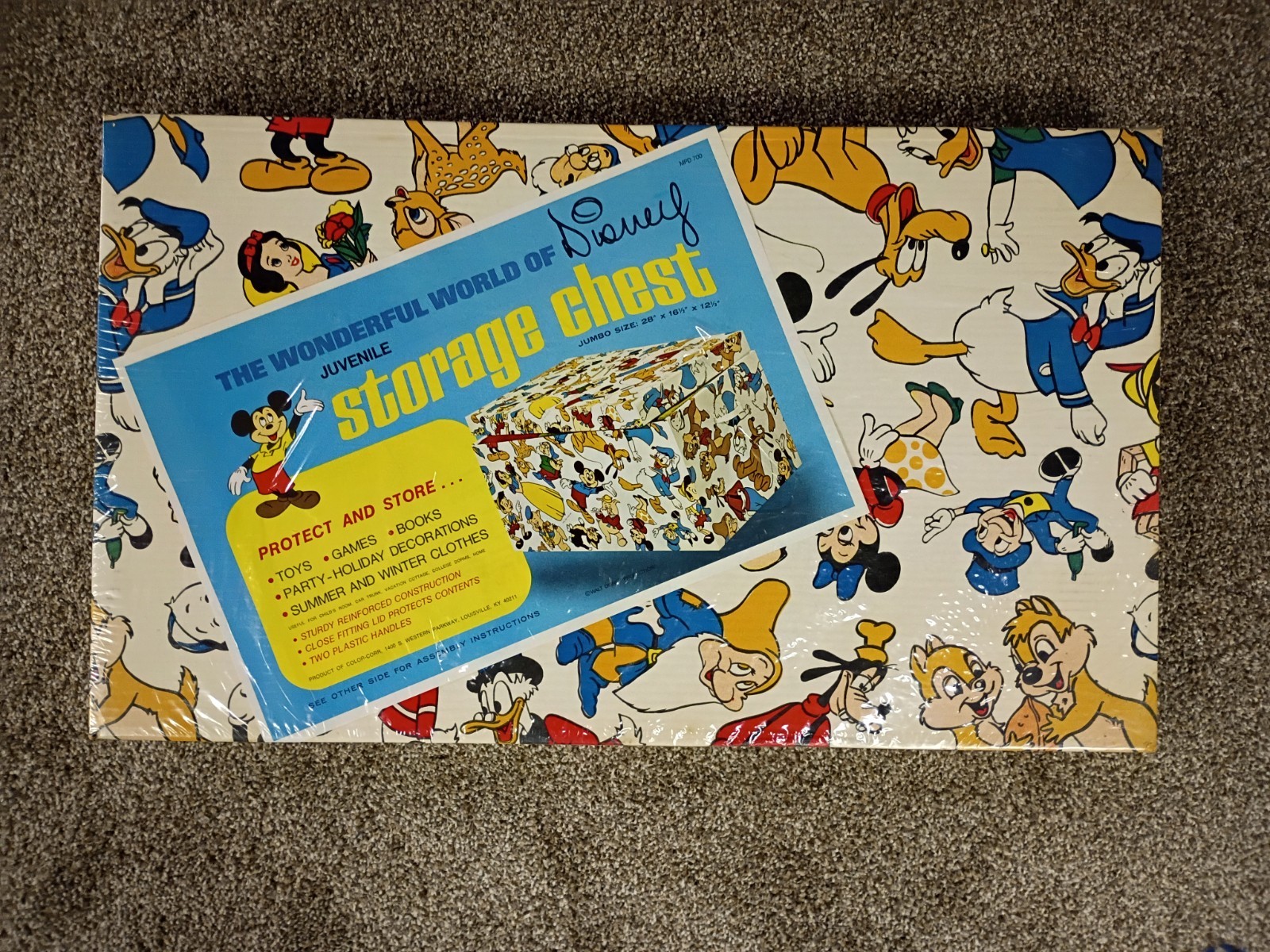 Vintage Walt Disney Wonderful World Of Disney Chest of Drawers Sealed Box Rare