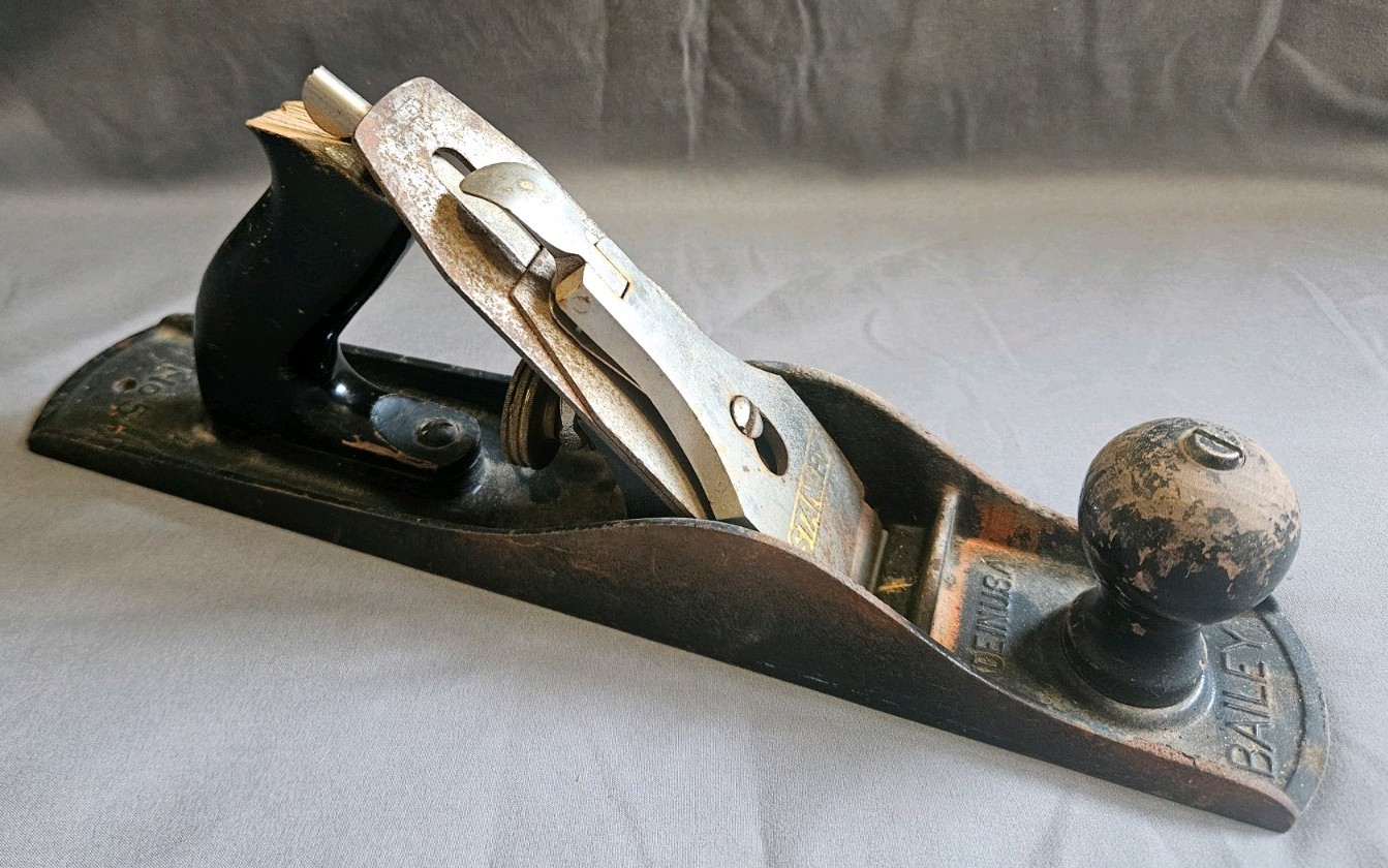 Vintage Stanley Bailey No 5C Corrugated Hand Plane USA Woodworking Tool 14\