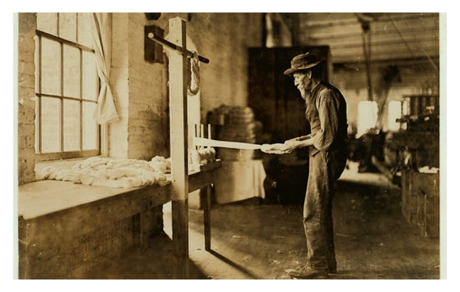 Lincolnton NC 1908 Cotton Mill Yarn Inspector Standard Postcard