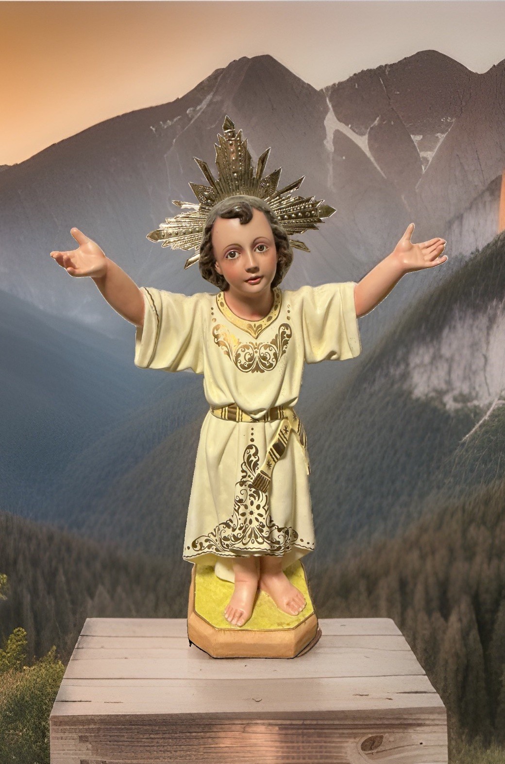 Vintage Niño Jesús (Child Jesus) or Divino Niño, Resin, 26”, Large