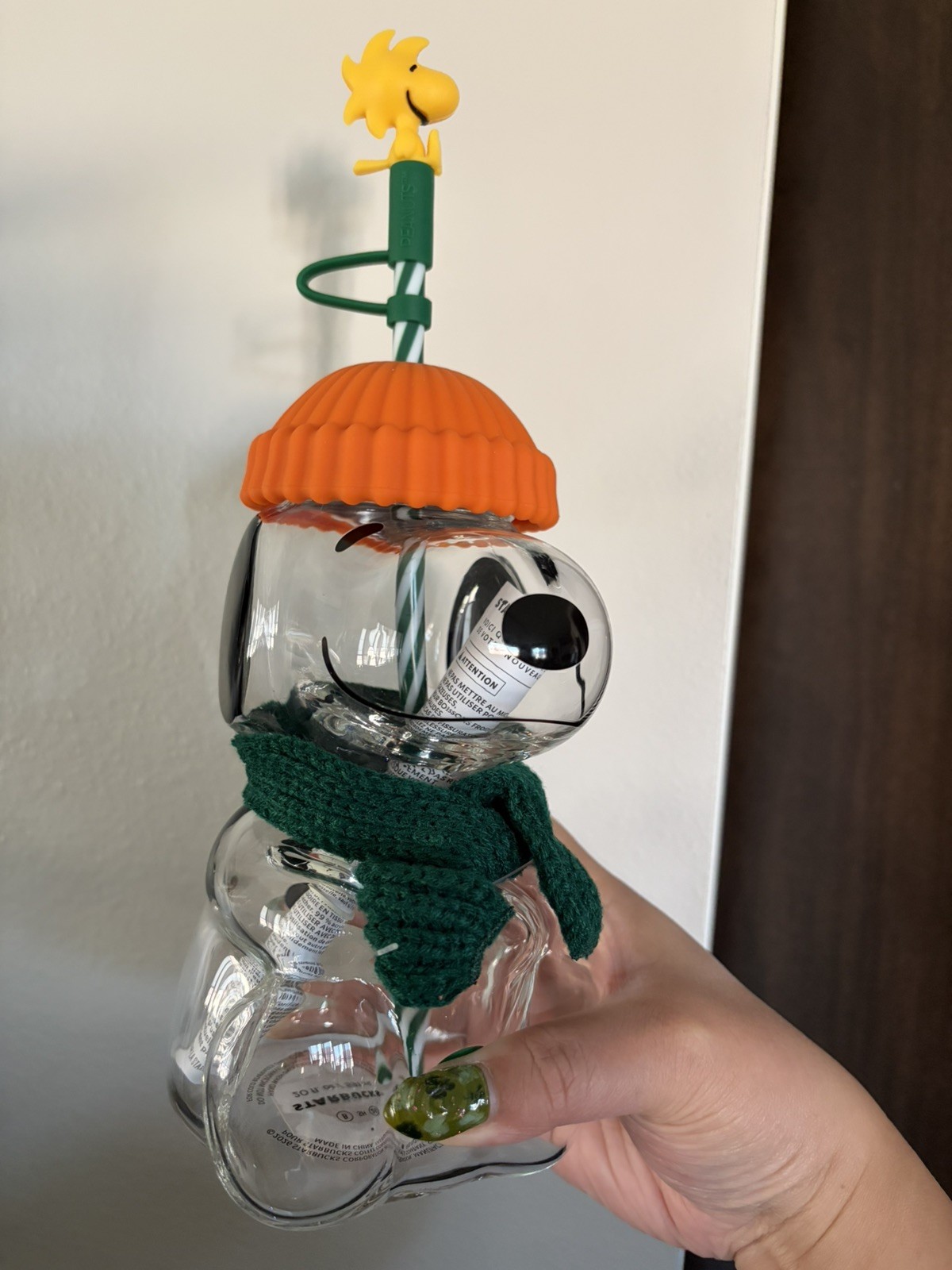 NWT Starbucks + Snoopy 2026 Glass Great Pumpkin Collection Cold Cup - IN HAND