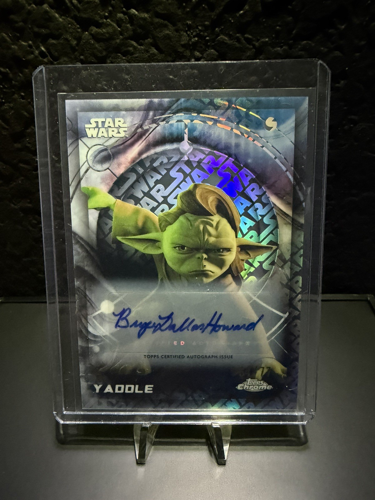 Topps 2026 Star Wars Chrome Yaddle Autograph LogoFractor /77