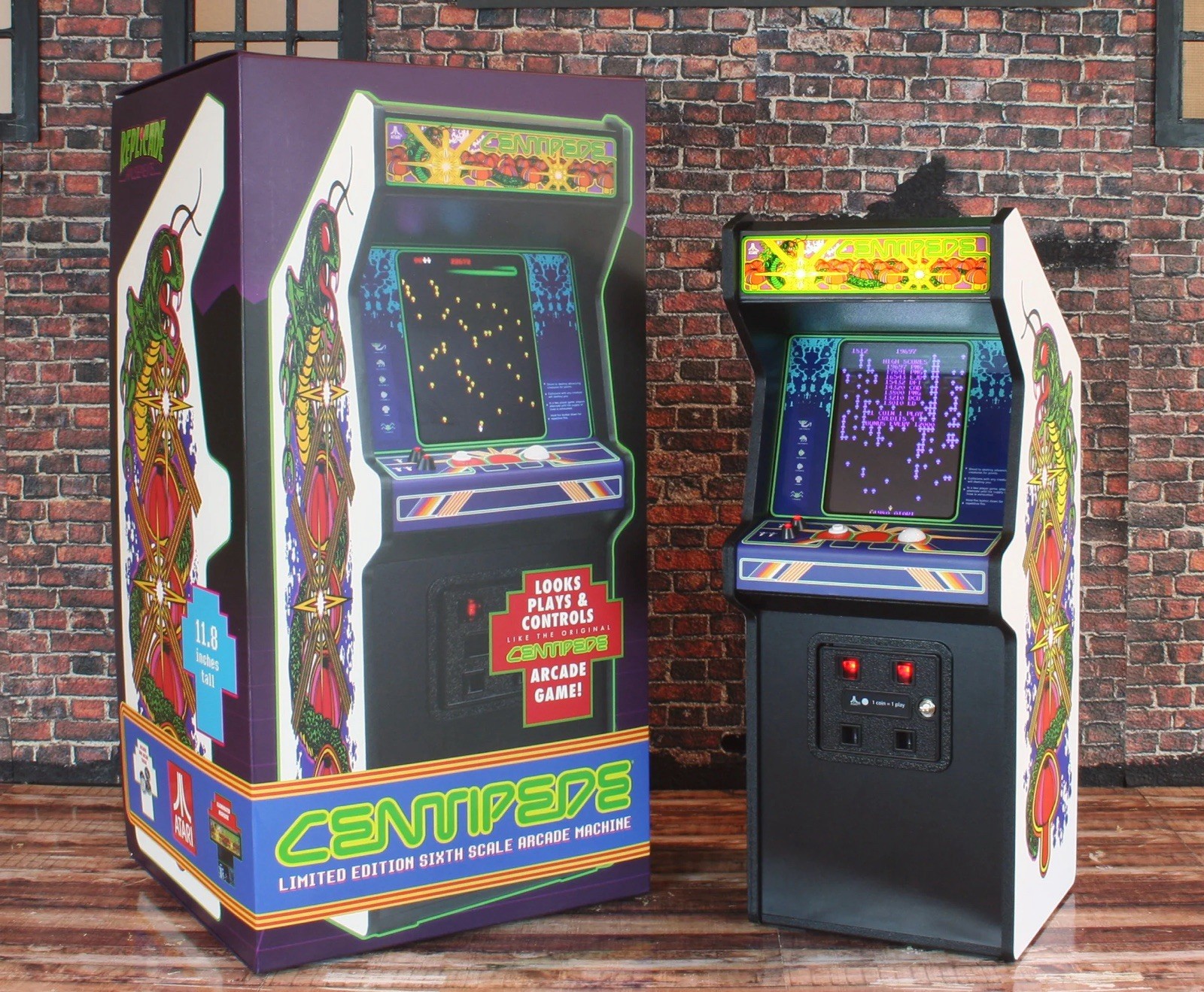 New Wave Toys Replicade Centipede 1/6 Scale Arcade Cabinet New in Box