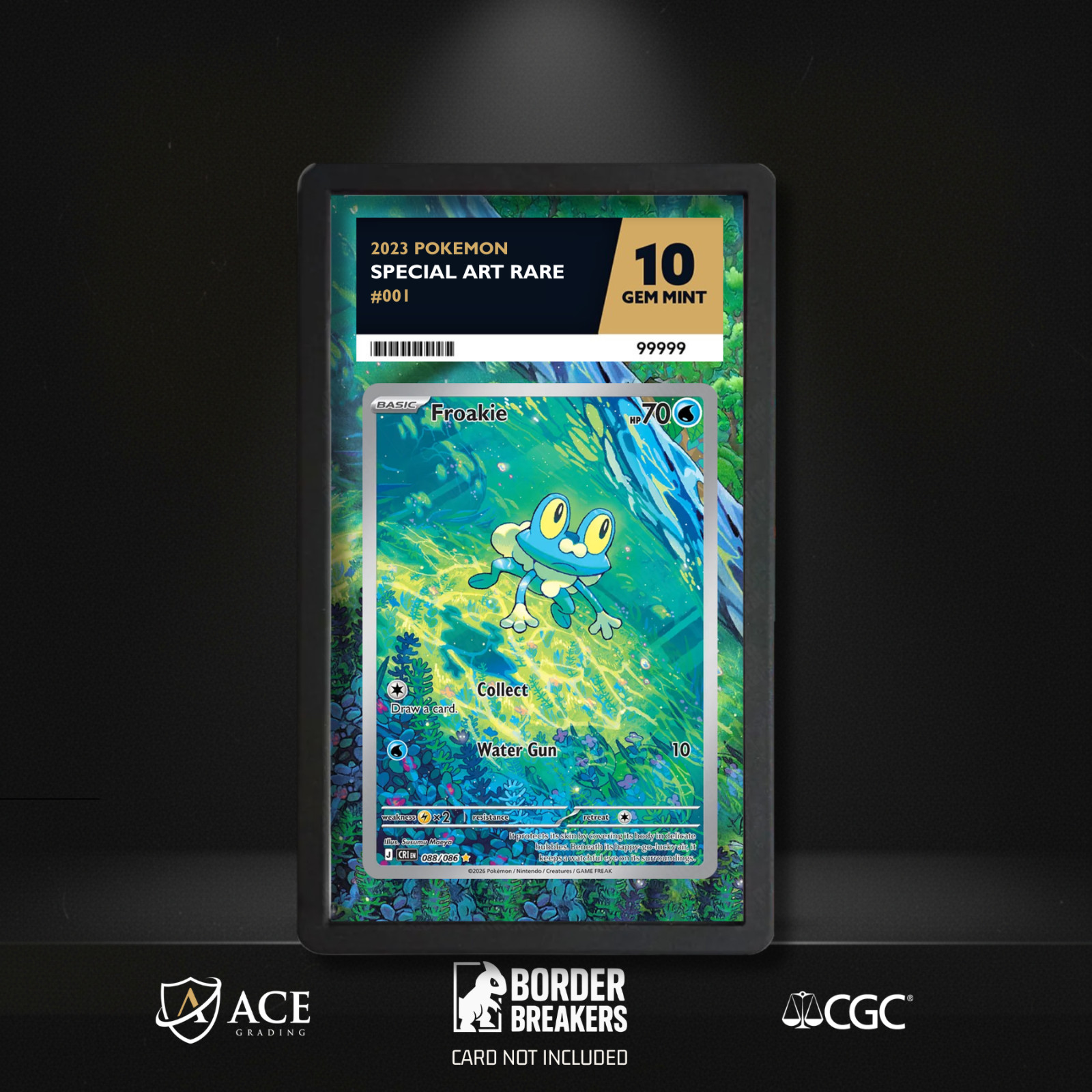 Froakie 088/086 Pokémon Slab Skin | ACE CGC Graded Insert /Guard Bumper