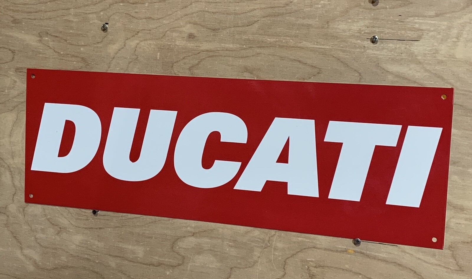 Ducati Motorcycle Reproduction Racing Garage Sign