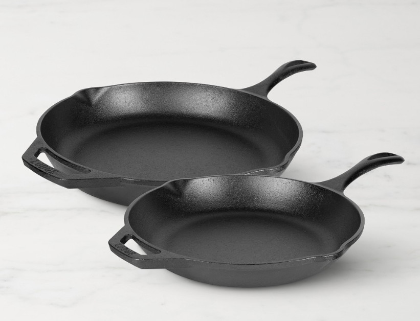 Williams - Lodge Chef Seasoned Cast Iron Skillet, Set of 2
